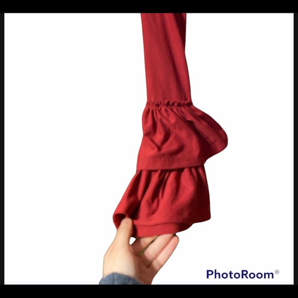 Derek heart soft long sleeve burgundy dress with flare sleeves s… - Picture 3 of 3